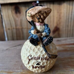 Boyds Bears Nancy Driven To Win Resin Golf Ornament Bear Master 2000